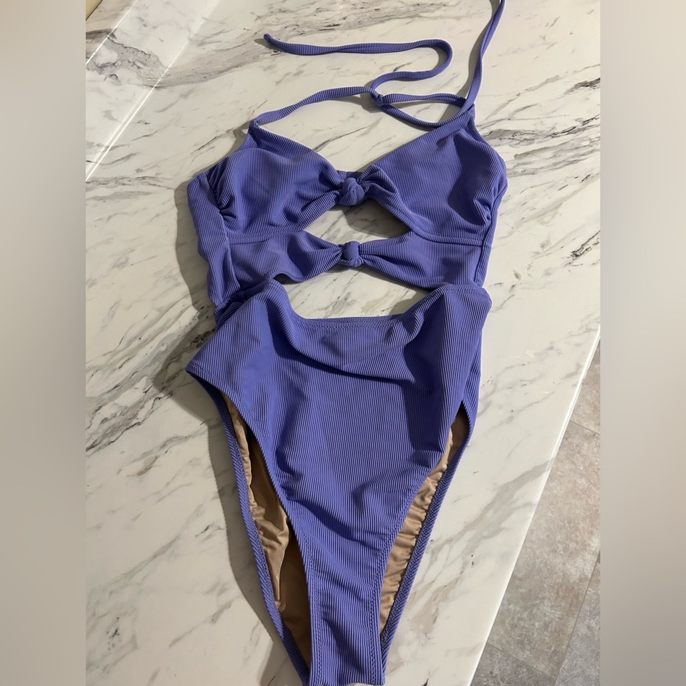 Shade & Shore Purple One-Piece Swimsuit